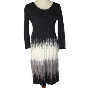 Black White Grey Sweater Dress by Studio One NY Plus Size 3X